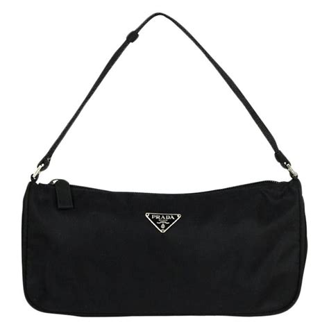 prada black nylon pochette|farfetch prada purses.